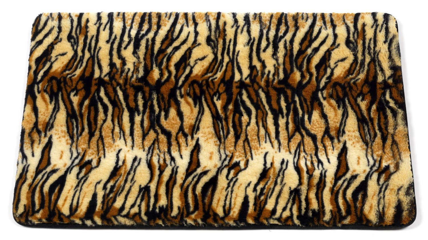 Premium Tiger Faux Fur Bath Mat - Soft Non-Slip Shaggy Bathroom Rug - Luxurious Spa & Home Decor for Bathroom, Bedroom, Vanity Area - Water Absorbent & Machine Washable