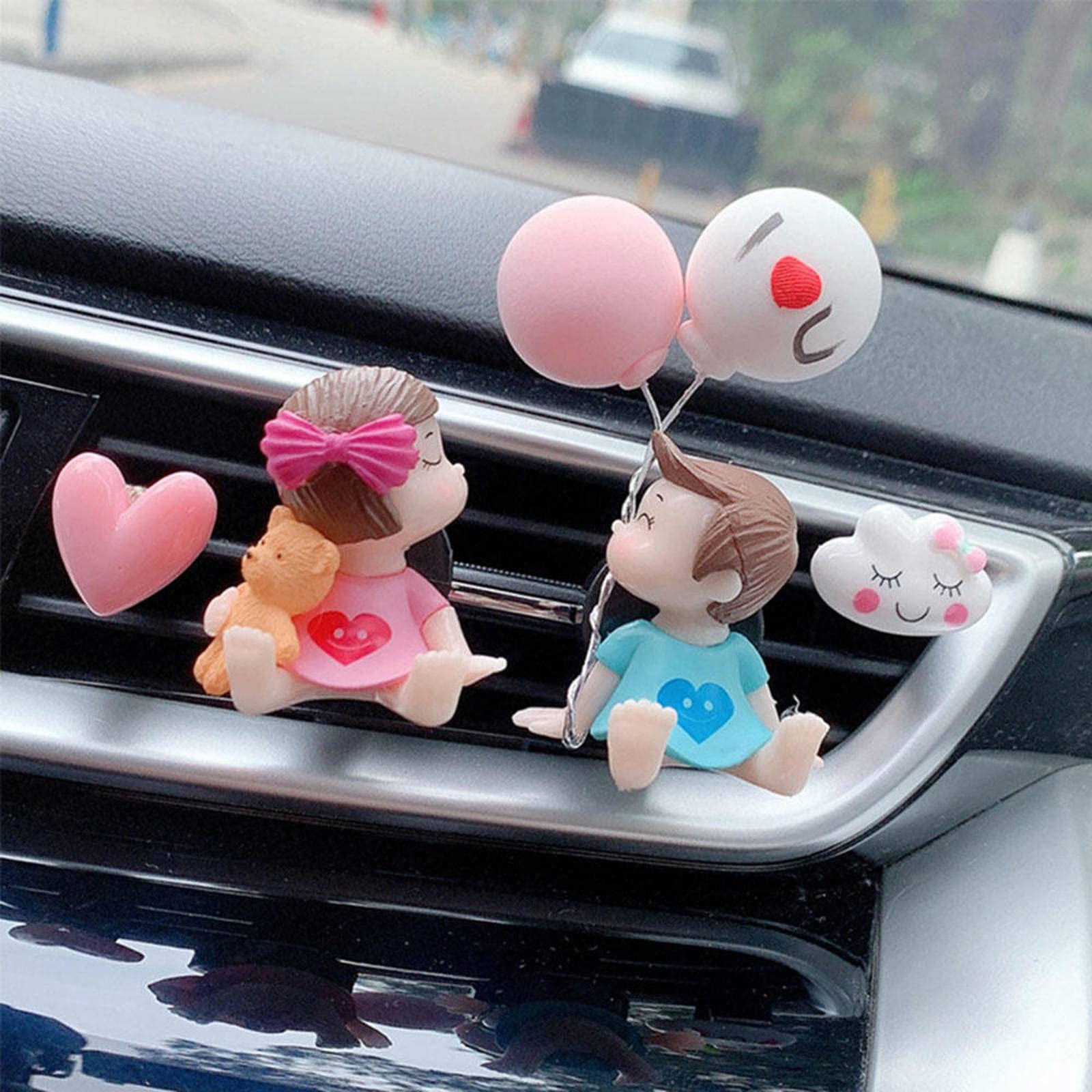 NC Lovely Couple Car Air Vent Freshener Clip - Aromatherapy Diffuser & AC Decor for Cars - Perfect for Road Trips & Daily Commutes