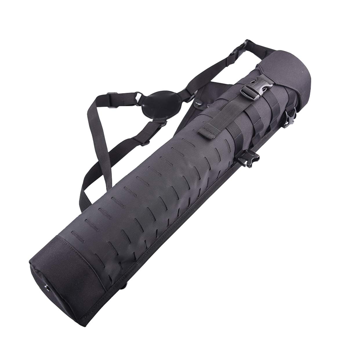 LIOOBO Multifunctional Arrow Quiver - Adjustable Single Shoulder Hunting Quiver Bag for Archery Training & Outdoor Shooting | Durable Arrow Holder & Storage Cylinder | Perfect for Target Practice, Bow Hunting & Field Competitions (Black)