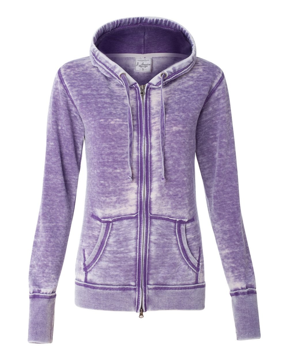 J America Women's Vanity Zen Fleece Full-Zip Hooded Sweatshirt - Soft & Cozy Pullover for Casual Wear, Lounge & Outdoor Activities