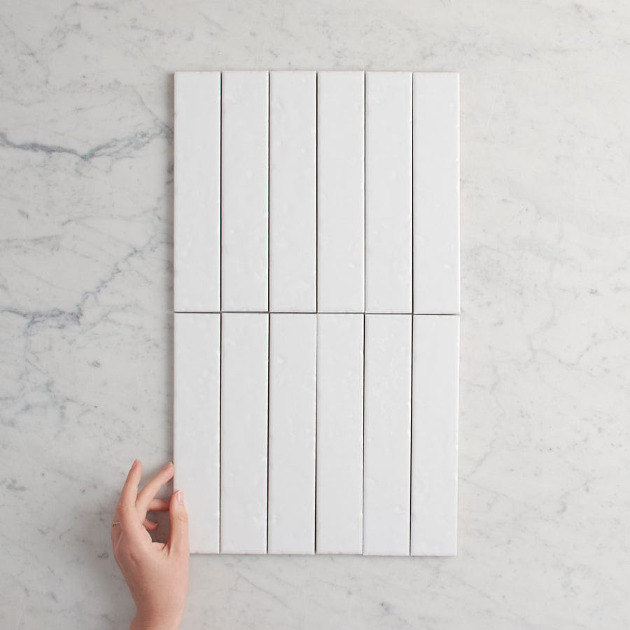 Premium Albert Park Full White Subway Tile - Classic 3x6 Inch Ceramic Wall Tiles for Kitchen Backsplash, Bathroom & Shower Renovation
