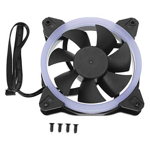 12V 120mm RGB PC Cooling Fan - 3PIN/4PIN Dual Mode, Sleeve Bearing, Quiet LED Case Fan for Computer Cooling & Gaming PC Build - Perfect for PC Case, CPU Cooler, and RGB Lighting Setup