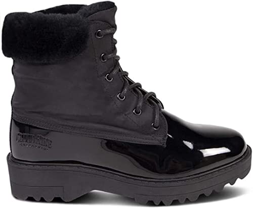 Cloud Nine Women's Sheepskin & Patent Leather Boots - Stylish Winter Fashion for Casual Wear & Outdoor Activities