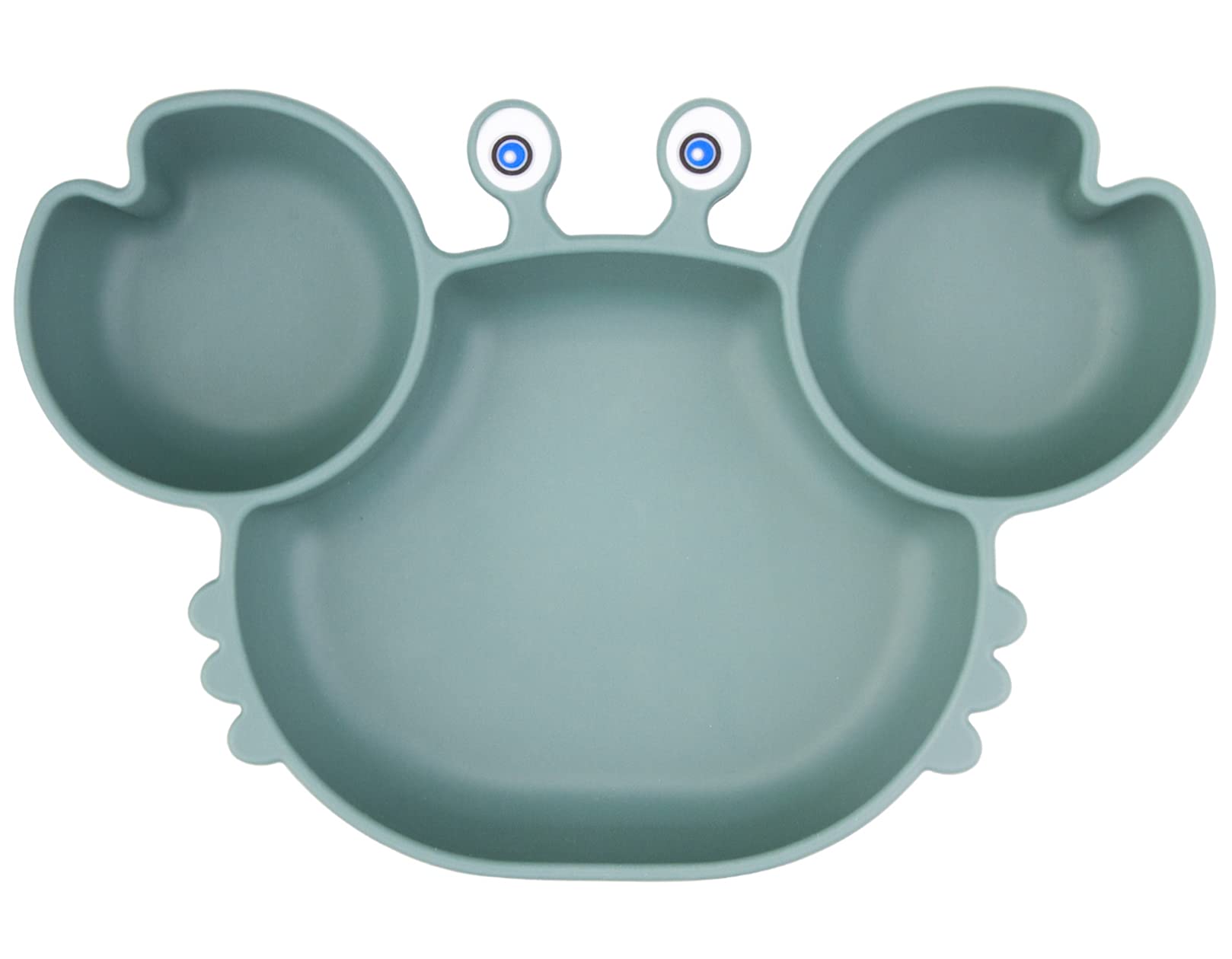 Non-Slip Silicone Baby Plates with Suction - Divided Toddler Dishes for Self Feeding | BPA-Free, Microwave & Dishwasher Safe | Perfect for High Chair Meals & Daycare Use