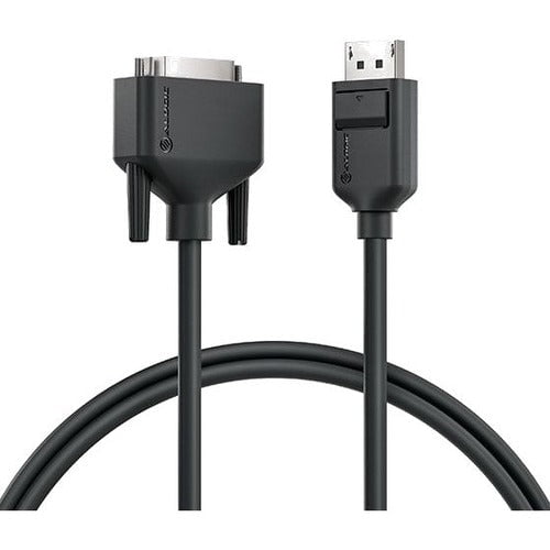 Alogic Elements DisplayPort to DVI Cable 2m (6.6ft) Male to Male - Gold Plated Connectors for High-Speed Digital Video & Audio Transmission - Compatible with Laptop, PC, Monitor, Projector & Gaming Setup - DisplayPort Male to DVI-D Single Link - Ideal for Home Office, Conference Rooms & Multimedia Presentations