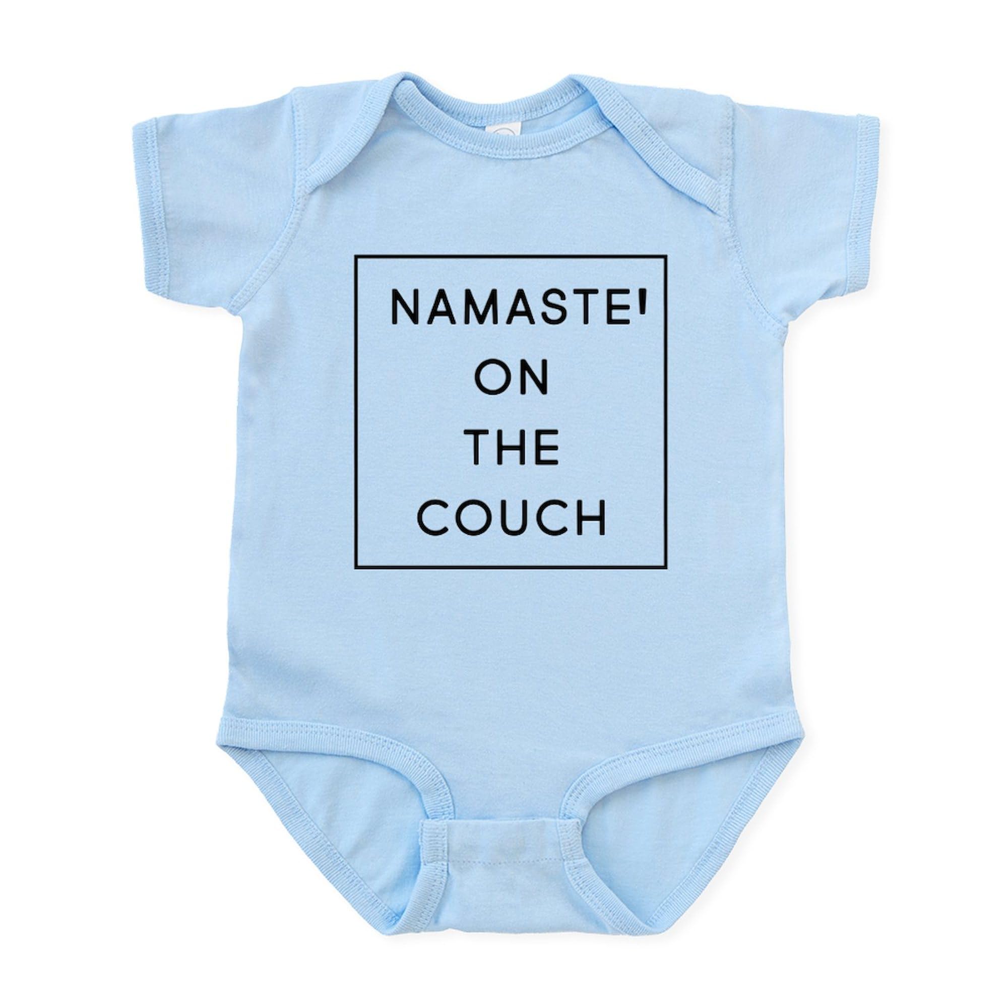 Namaste On The Couch Baby Bodysuit - Cute Infant Romper & Lightweight Onesie for Newborns | Perfect for Yoga Moms, Playtime & Casual Outings