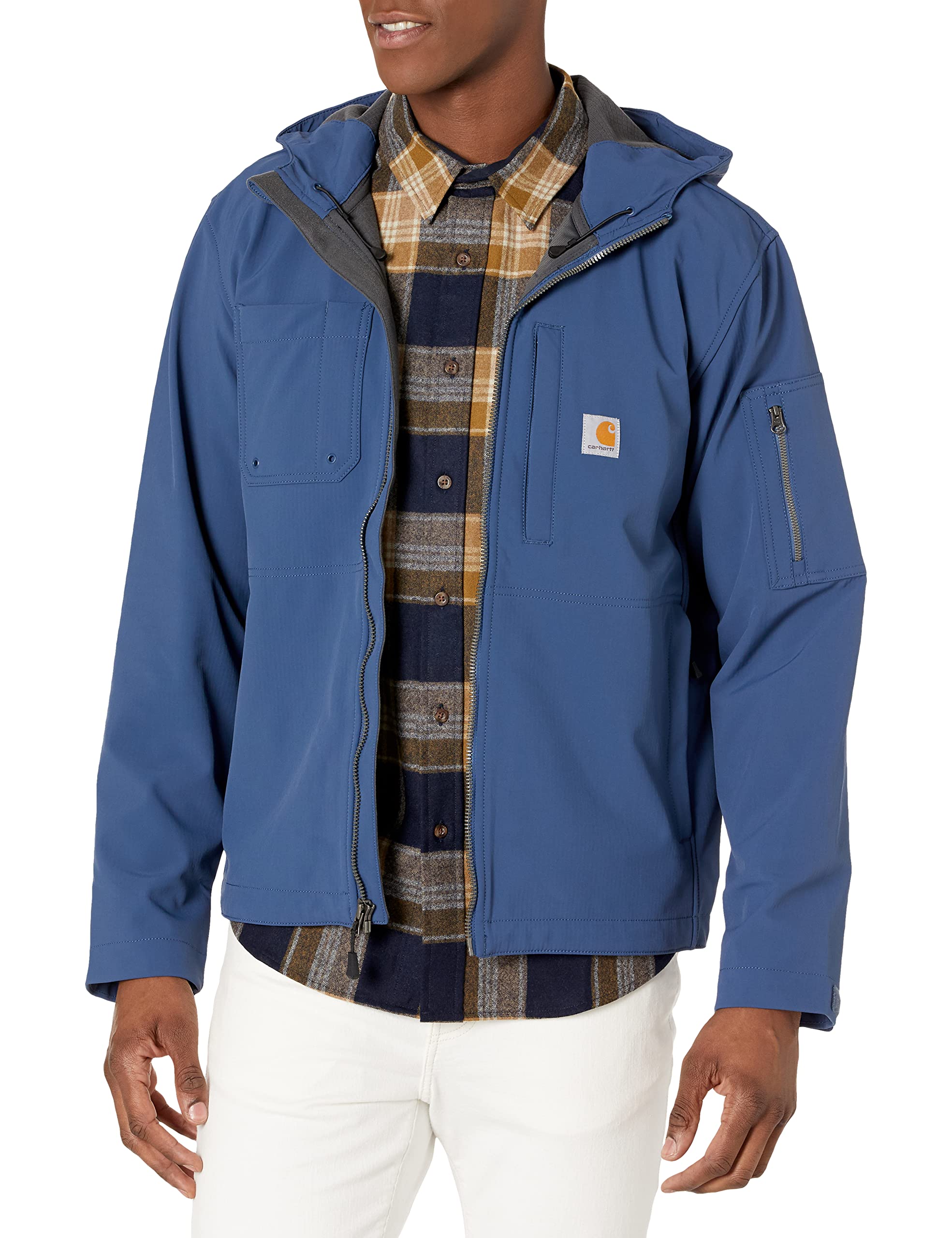 Carhartt Men's Hooded Rough Cut Jacket - Durable Workwear for Outdoor Activities (Regular & Big & Tall Sizes) | Ideal for Construction, Farming, and Winter Wear