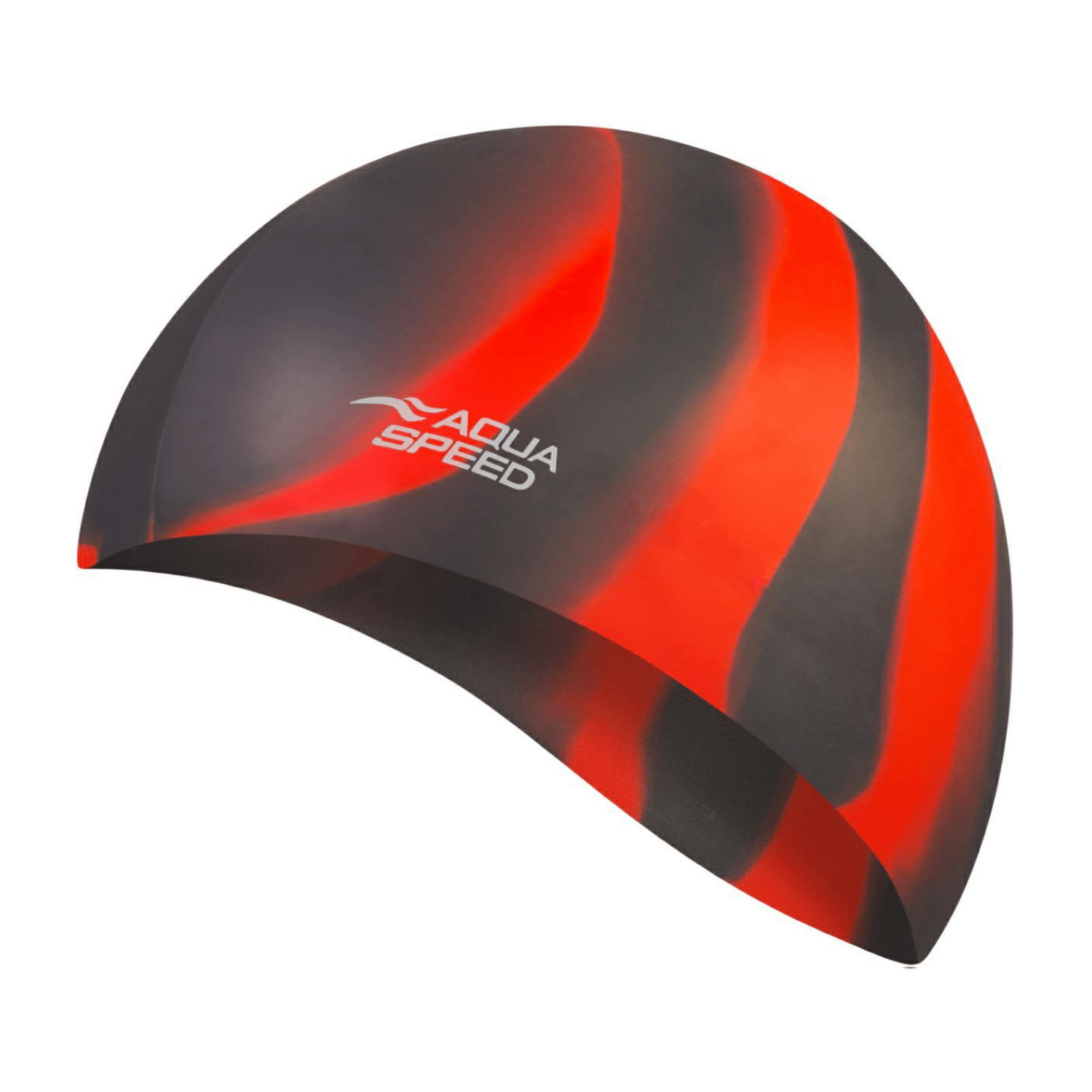 Aqua Speed Bunt Swimming Cap - Red Tiger Print Silicone Swim Cap for Competitive & Training - Perfect for Pool, Open Water & Triathlon Swimming