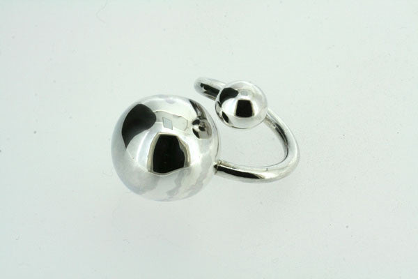 12mm & 16mm Sterling Silver Sphere Rings for Women - Minimalist Stackable Band Rings - Perfect for Everyday Wear, Gift Giving & Special Occasions