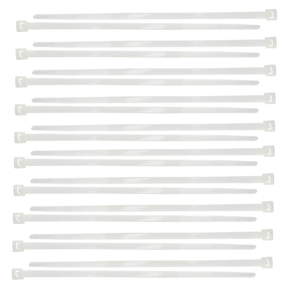 MroMax 350pcs Self-Locking Nylon Cable Ties (4.7 Inch x 0.13 Inch) - Heavy Duty Zip Ties for Wire, Cord, and Cable Management - Perfect for Home, Office, and Industrial Organization (White)