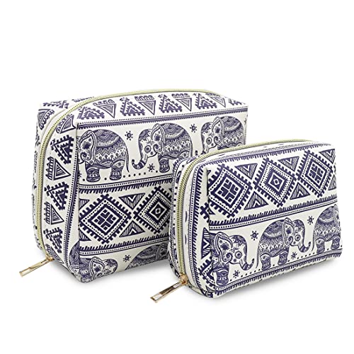 Large Elephant Makeup Bag for Women - Travel Cosmetic Organizer with Zipper Pouch, Toiletry Storage Case for Girls (Perfect for Vacation, Gym & Daily Essentials)