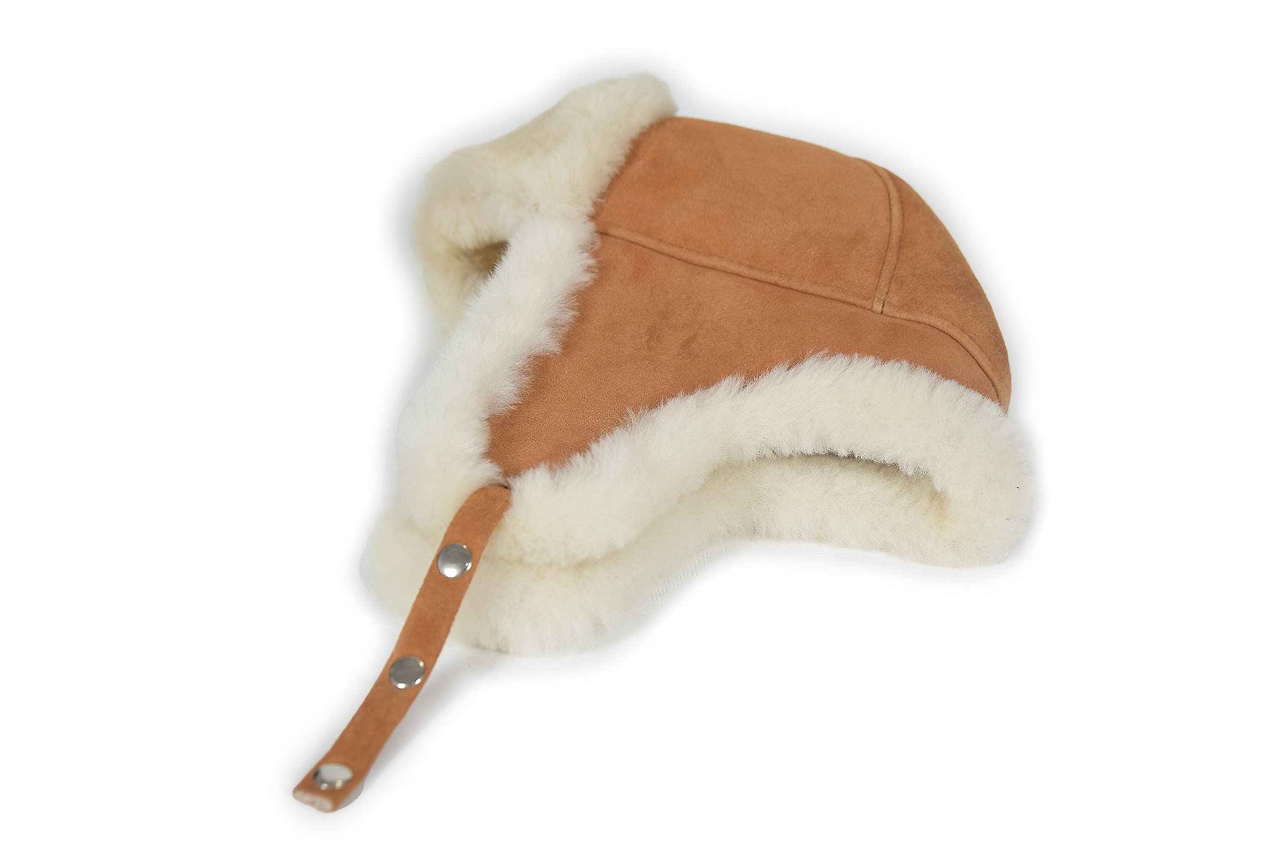 Ushanka Aviator Trapper Leather Hat for Men & Women - Genuine Sheepskin Fur Russian Soviet Earflaps Winter Hat - Warm Unisex Outdoor Hat for Cold Weather 2024 - Perfect for Skiing, Snowboarding & Arctic Adventures