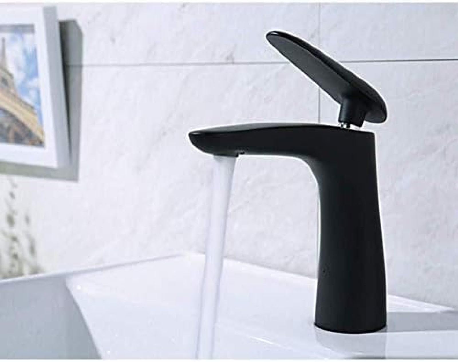 CRJUS Modern Chrome Kitchen & Bathroom Sink Faucet - Waterfall Mixer Tap for Hot & Cold Water, Ideal for Home, Office, and Hotel Washbasins
