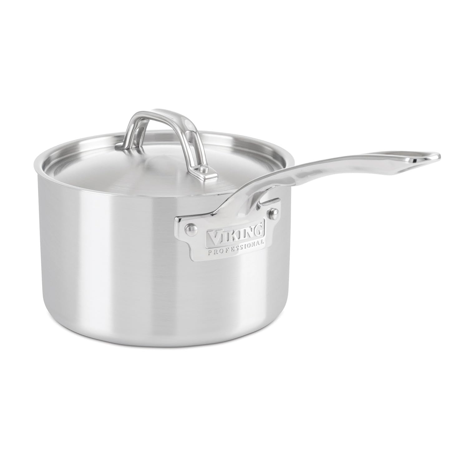 Viking Culinary Professional 5-Ply Stainless Steel Saucepan with Lid - 3 Quart Capacity, Dishwasher & Oven Safe, Compatible with All Cooktops Including Induction - Perfect for Soups, Sauces, and Everyday Cooking