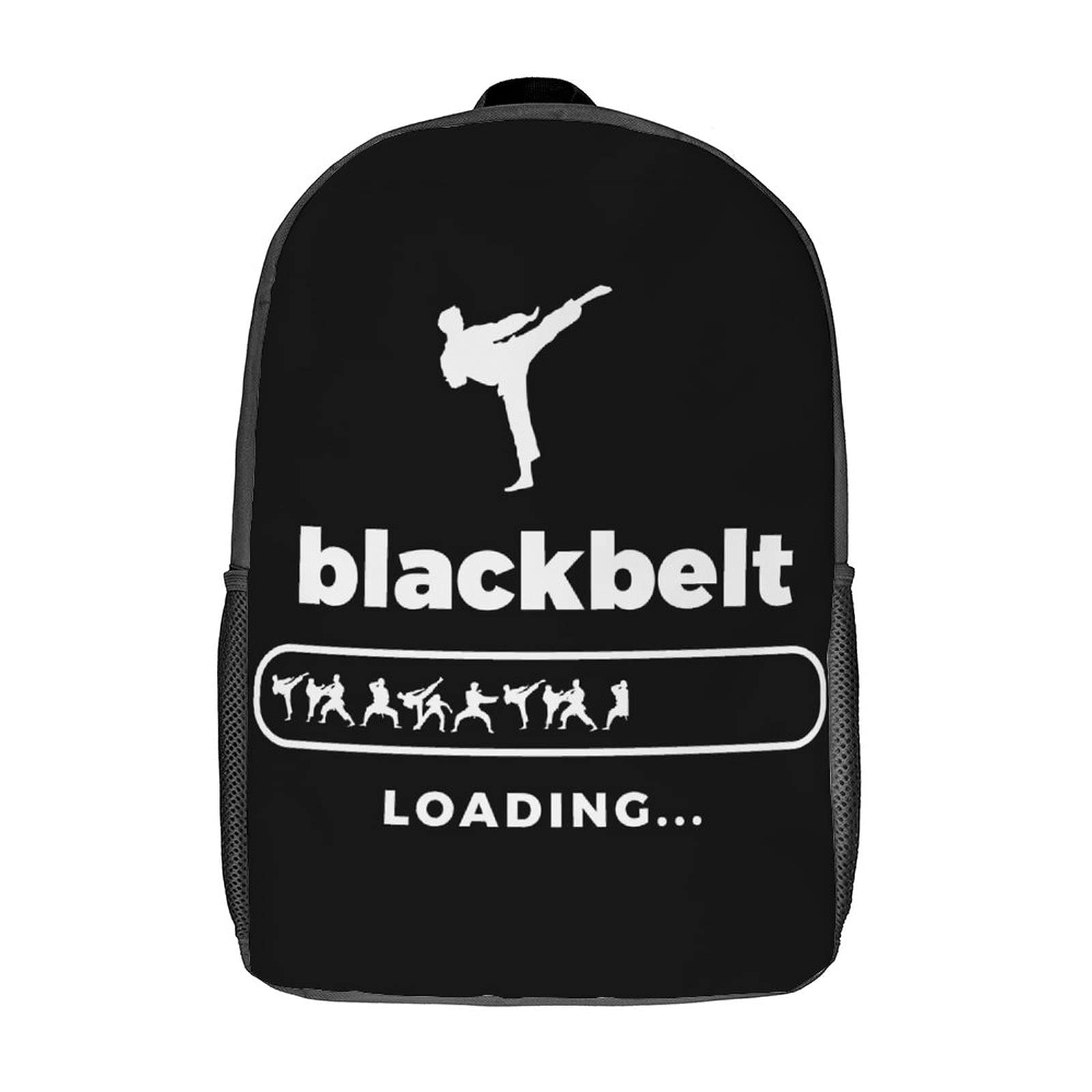 Karate Black Belt Unisex Backpack - 3D Printed Multi-Functional School & Travel Backpack for Adults & Kids - Laptop Daypack for Martial Arts, Gym, Work & Outdoor Adventures