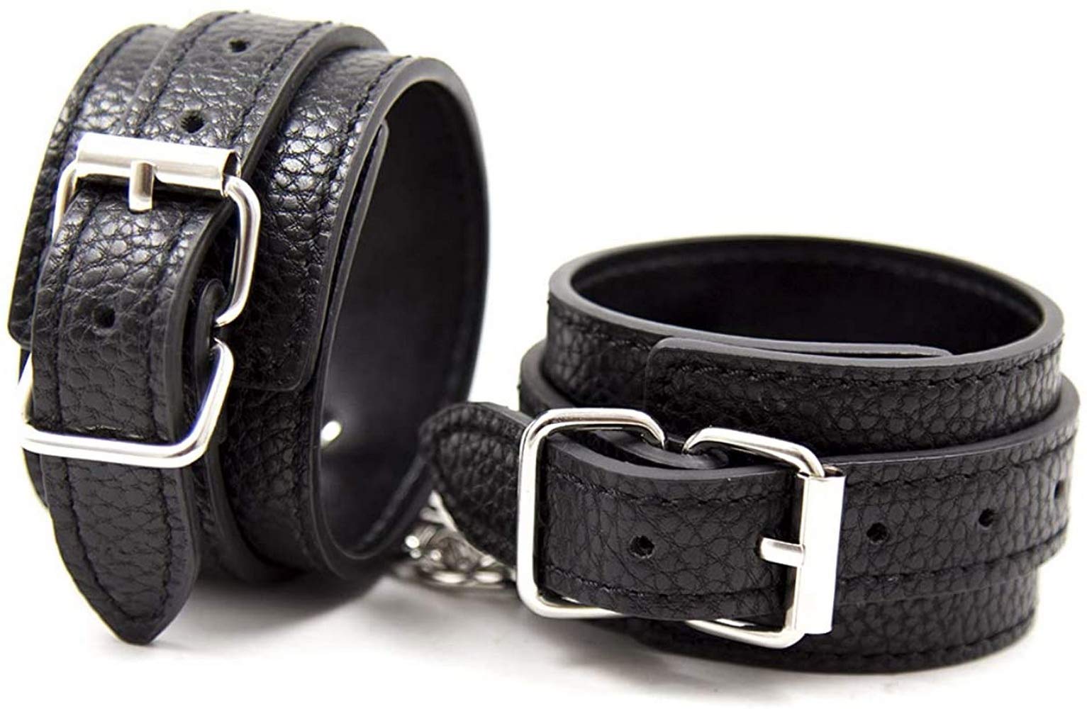 Adjustable Soft Leather Handcuffs & Leg Cuffs - Max 11