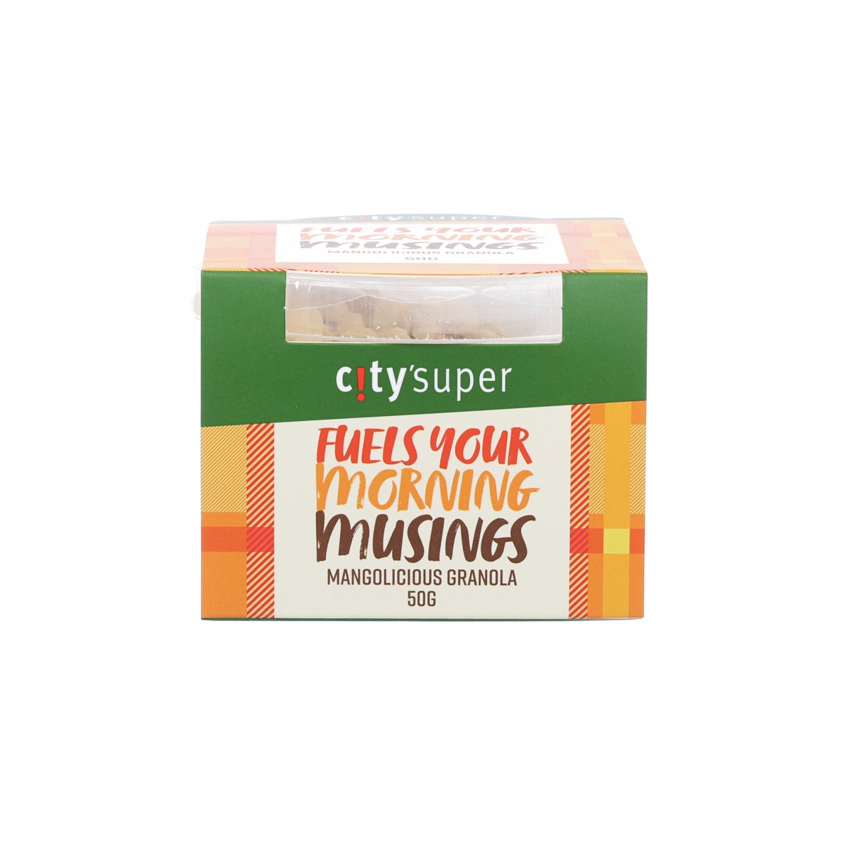 CITYSUPER Mangolicious Granola (50g) - Crunchy Mango Flavored Granola Snack for Breakfast, Yogurt Topping & Healthy On-the-Go Energy Boost