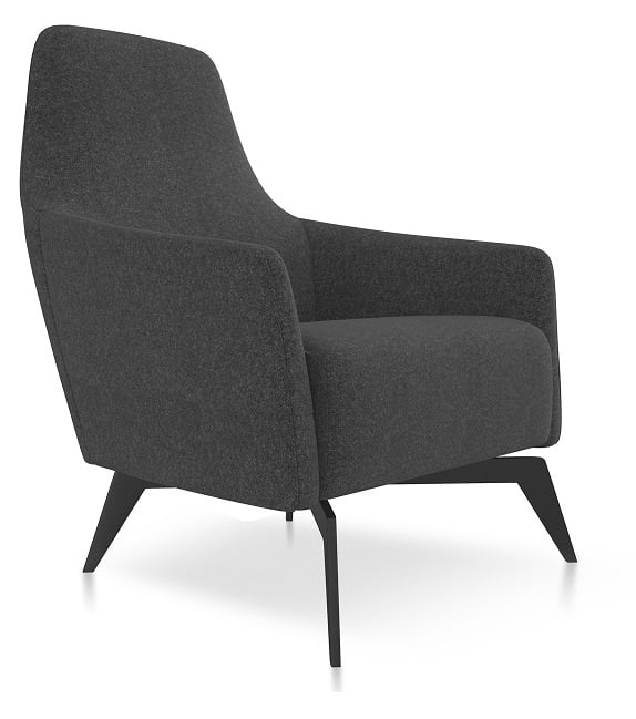 Friant Anza Lounge Fabric Chair FD356 - Modern Comfortable Upholstered Accent Chair for Living Room, Bedroom, or Office - Perfect for Relaxing, Reading, and Entertaining Guests