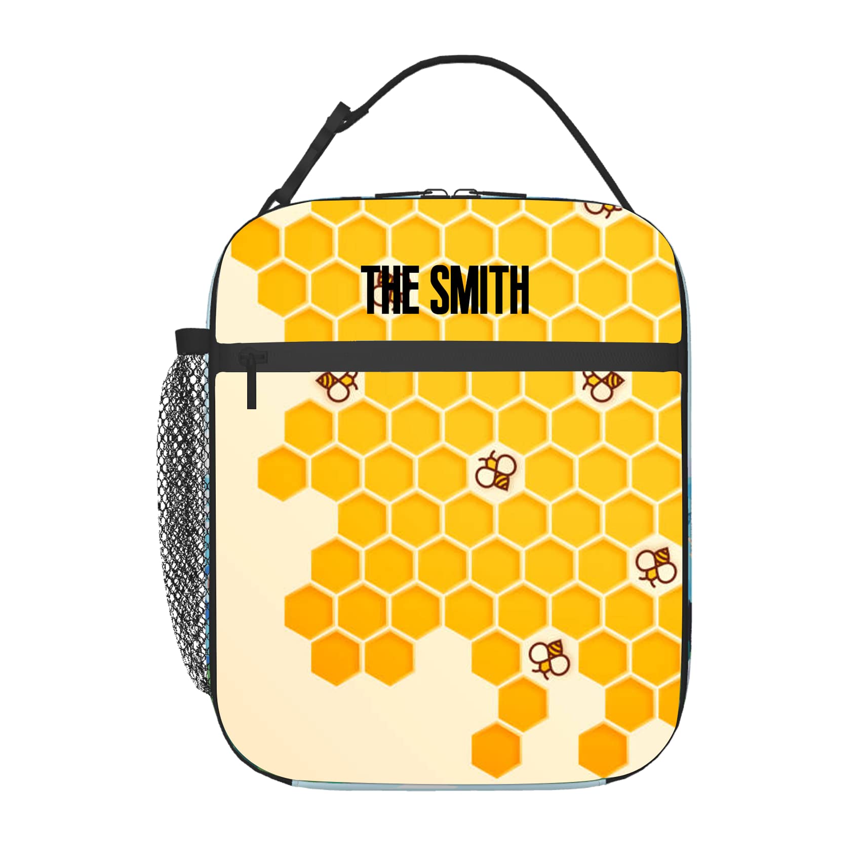 Custom Personalized Lunch Box Tote Bag with Name/Text - Insulated Portable Lunch Bag for Kids, Women & Men - Perfect for School, Work, Picnics & Outdoor Activities