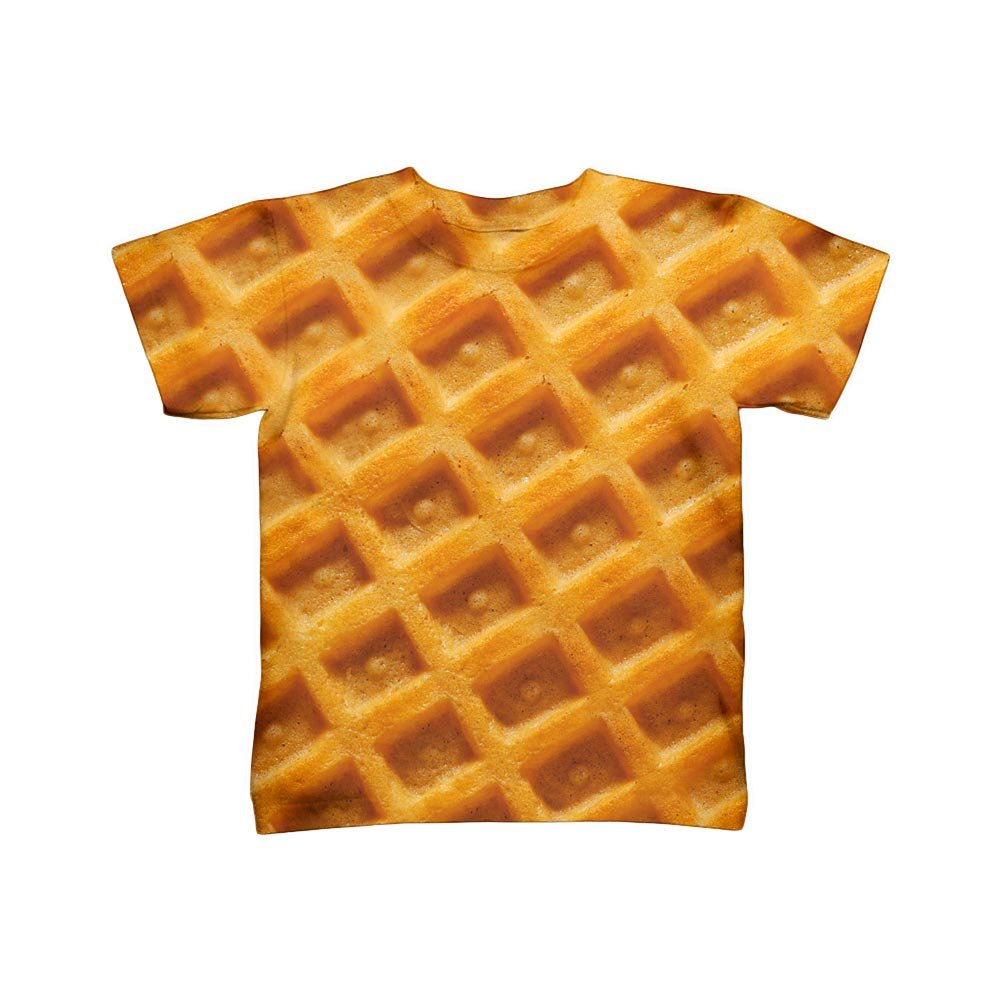 Yizzam Kids Waffle Breakfast T-Shirt - Cute Graphic Tee for Boys & Girls - Perfect for School, Playdates & Family Breakfast Outings