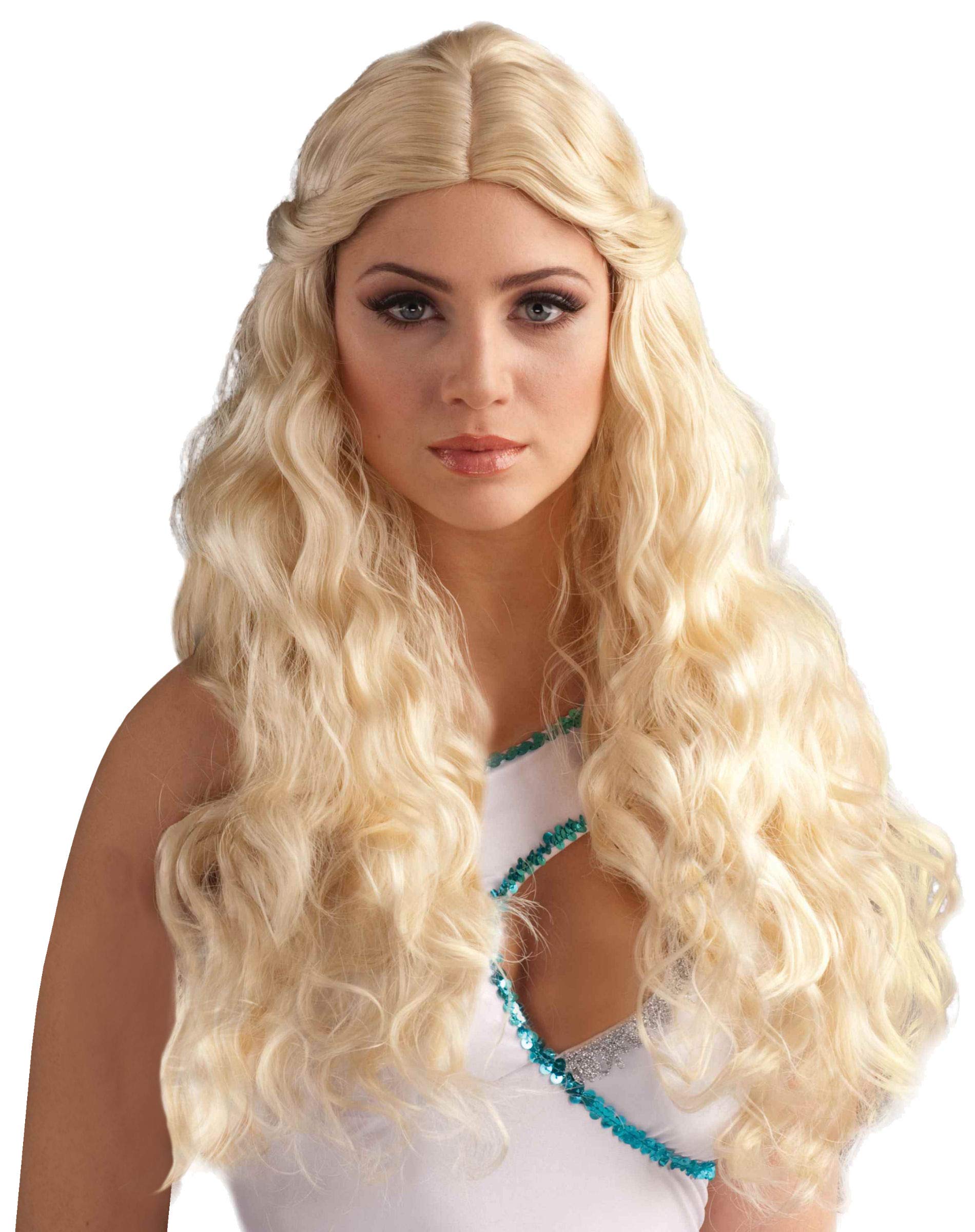 Blonde Goddess Wig for Adults - Long Curly Synthetic Hairpiece for Cosplay, Halloween & Costume Parties | Perfect for Role-Play, Themed Events & Daily Fashion