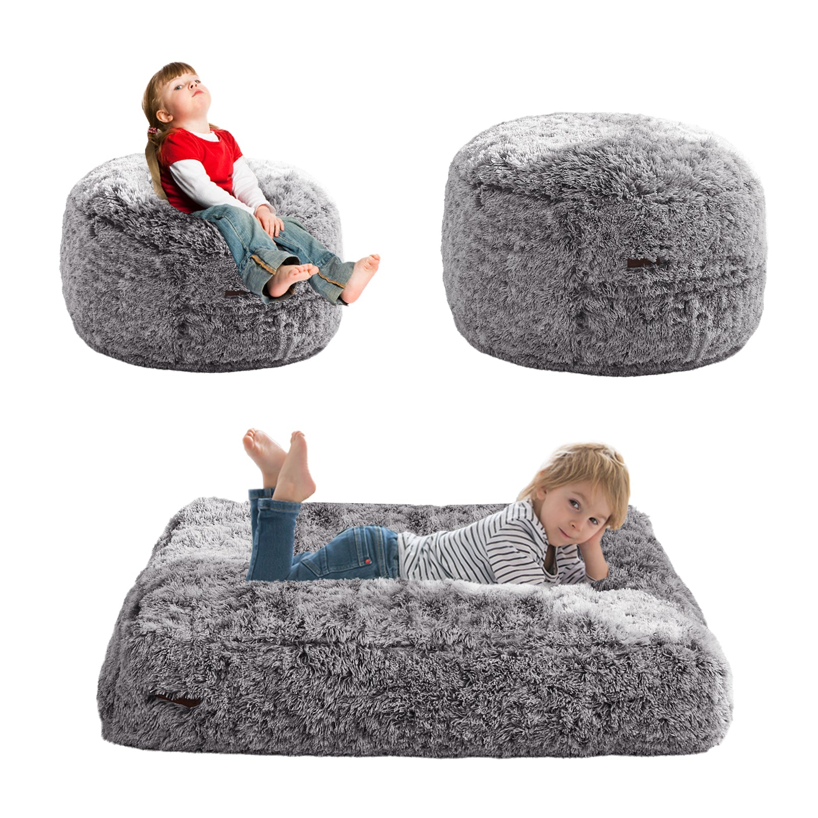 MAXYOYO Kids Bean Bag Chair Bed - Convertible Plush Floor Mattress & Lounge Chair for Boys & Girls | Perfect for Playroom, Bedroom & Dorm Room