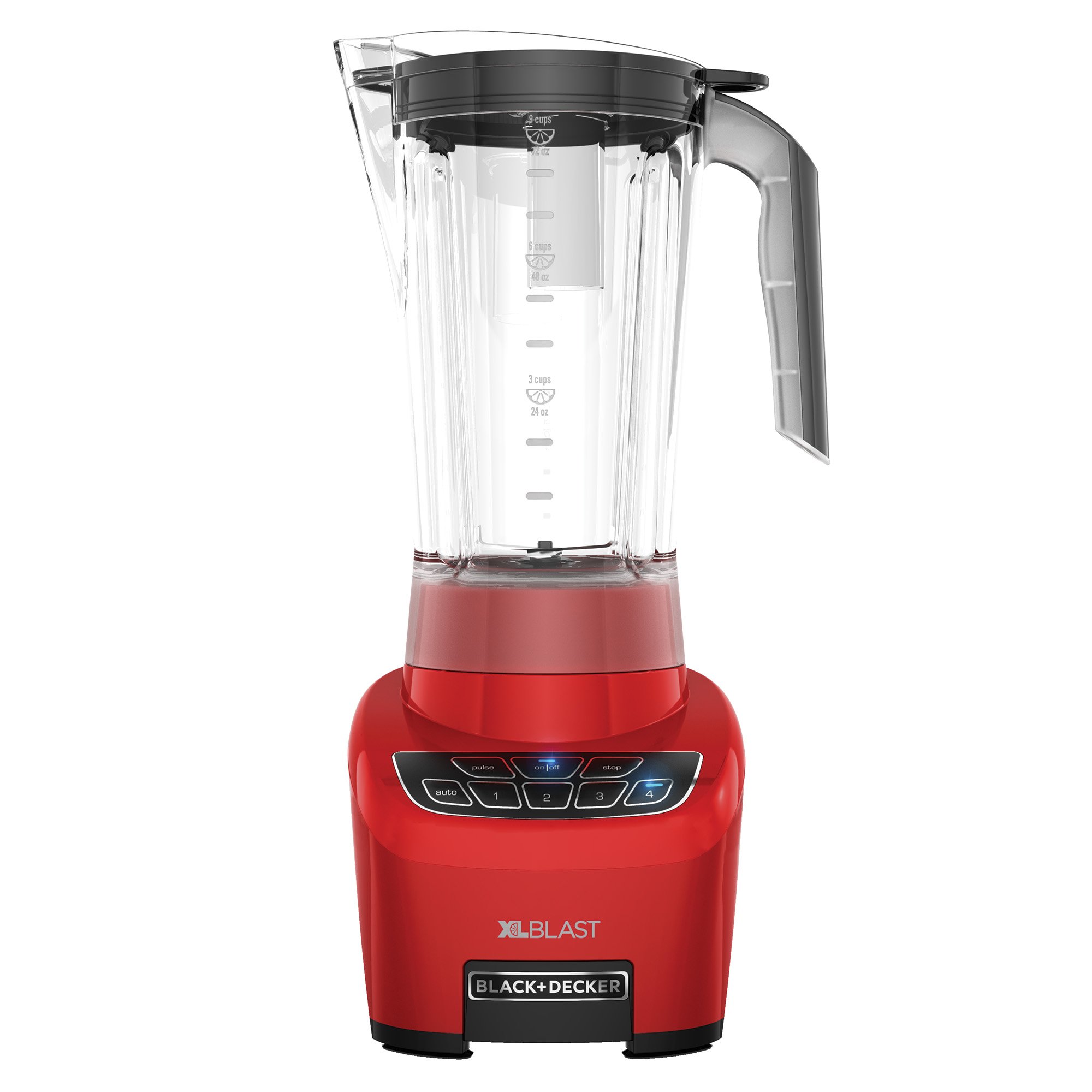 BLACK+DECKER BL4000R XL High-Power Blender with 40oz Capacity - Red - Perfect for Smoothies, Shakes & Frozen Drinks at Home, Gym or Office