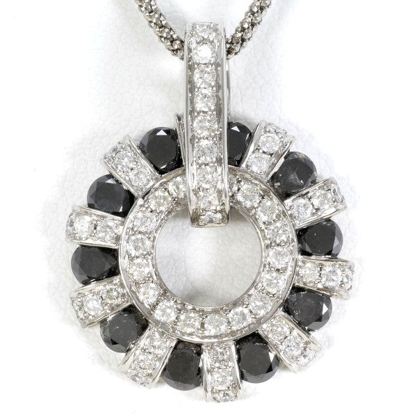 18K White Gold Black Diamond Necklace for Women - Elegant & Luxurious Jewelry Gift for Anniversary, Wedding, or Special Occasion