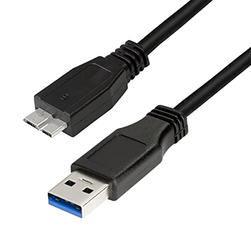 Logilink 2m USB 3.0 A Male to Micro B Male Cable - High Speed Charging & Data Sync for Android Phones, Tablets, External Hard Drives - Black