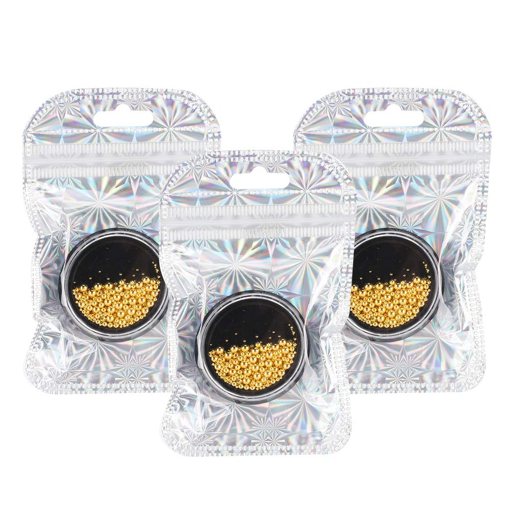 3 Boxes Nail Art Steel Balls - DIY Nail Decoration Beads & Polish for Manicure Tools - Perfect for Salon, Home Nail Art, and Professional Nail Designs