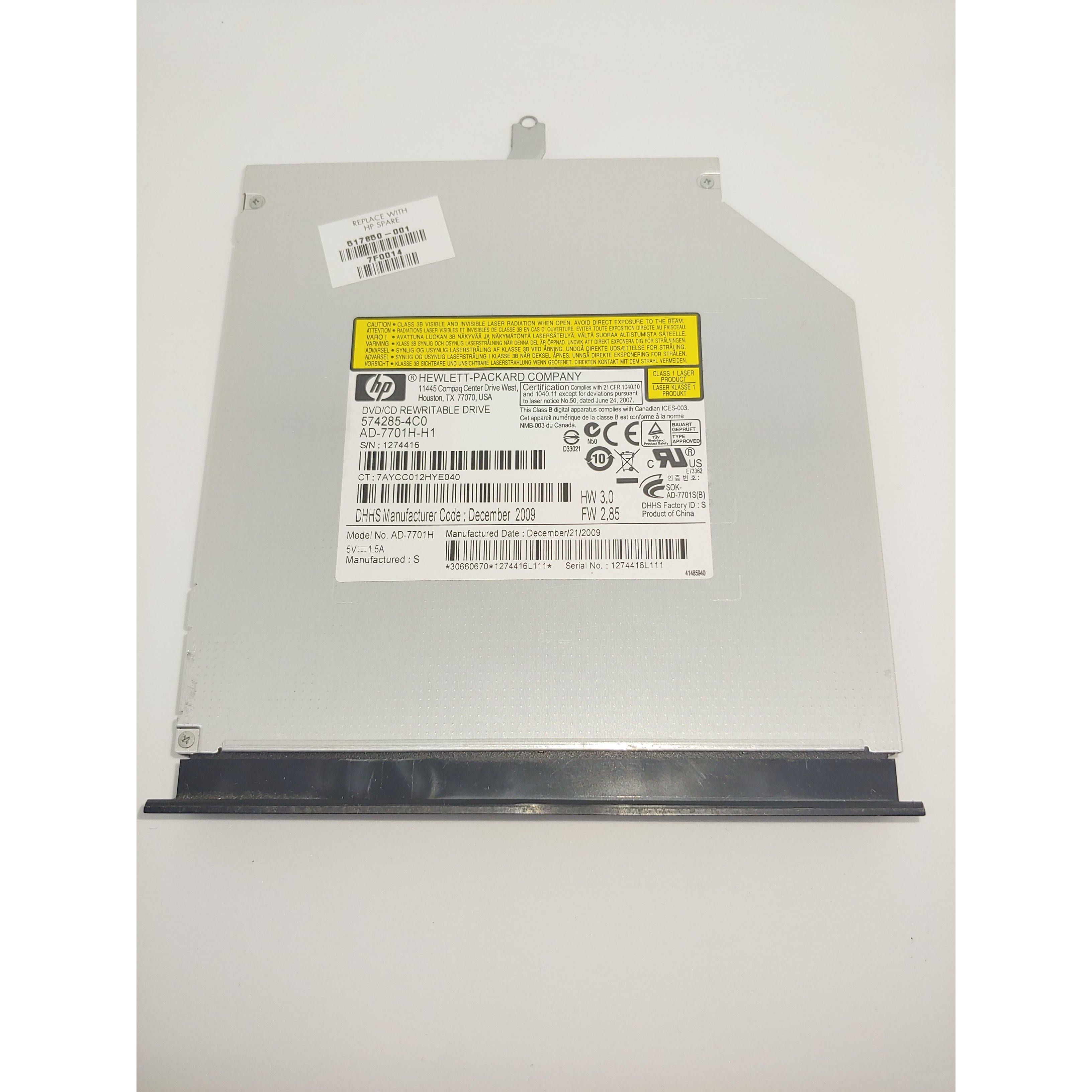 HP DVD±RW Drive - Model 574285-4C0 517850-001 - Pulled from Working Laptop | External Optical Drive for PC & Mac | Perfect for Data Backup, Media Playback & Software Installation