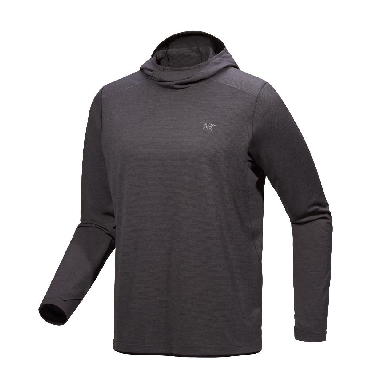 Arc'Teryx Cormac Black Heather Hoodie - Lightweight & Breathable Men's Pullover for Hiking & Outdoor Activities | X000009699 | BLACK/HEATHER