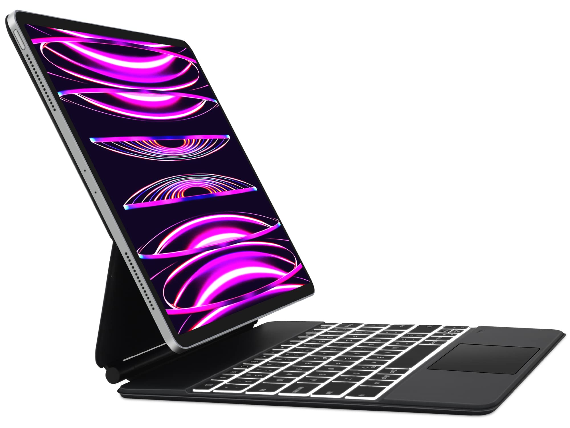 KVAGO Magic Keyboard Case for iPad Pro 12.9 inch (6th & 5th Gen 2022/2021) - Wireless Backlit Keyboard with Multi-Touch Trackpad | Compatible with iPad Pro 12.9 | Perfect for Work, Study & Travel (Black)