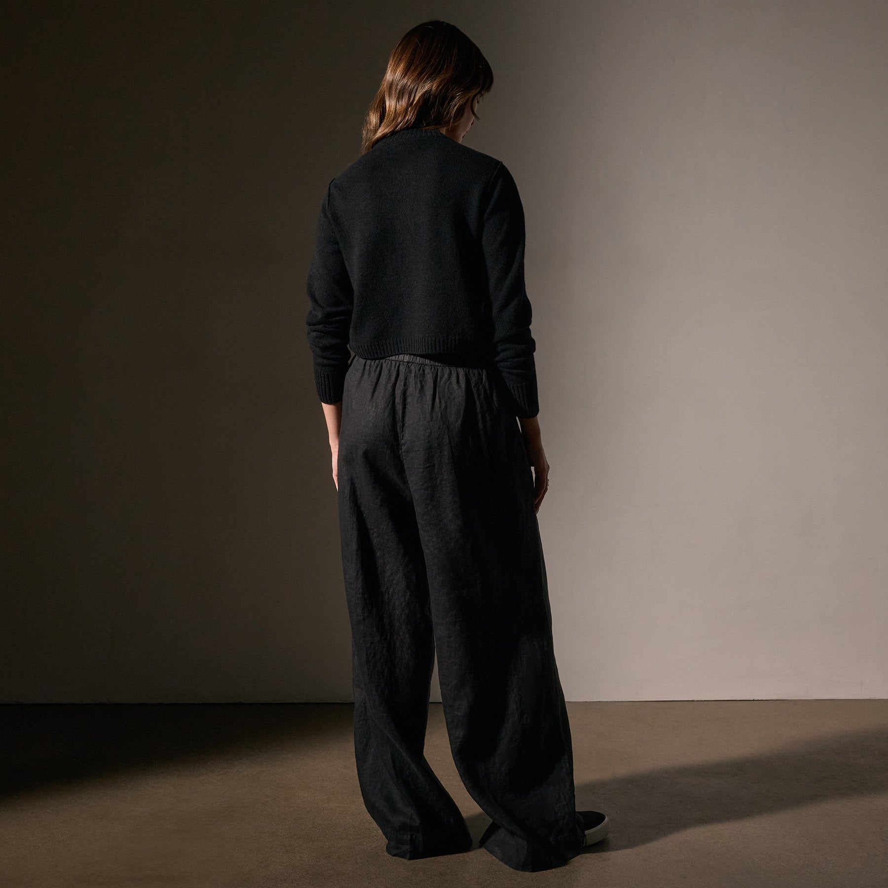 Lightweight Linen Wide Leg Pants for Women - Comfortable High Waisted Loose Fit Trousers (Black) | Perfect for Summer, Travel & Casual Wear