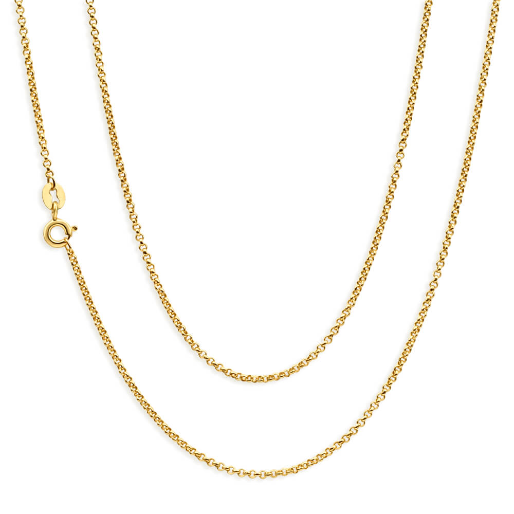 9ct Yellow Gold Silver Filled Belcher Chain Necklace - Elegant Jewelry for Women, Perfect for Everyday Wear, Gifts & Special Occasions