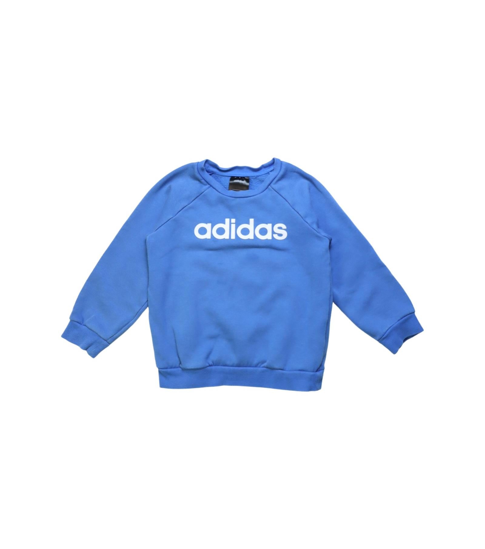 Adidas Kids' 2T Crewneck Sweatshirt - Soft Cotton Pullover for Toddlers | Comfortable Casual Wear for Playdates, Daycare & Family Outings
