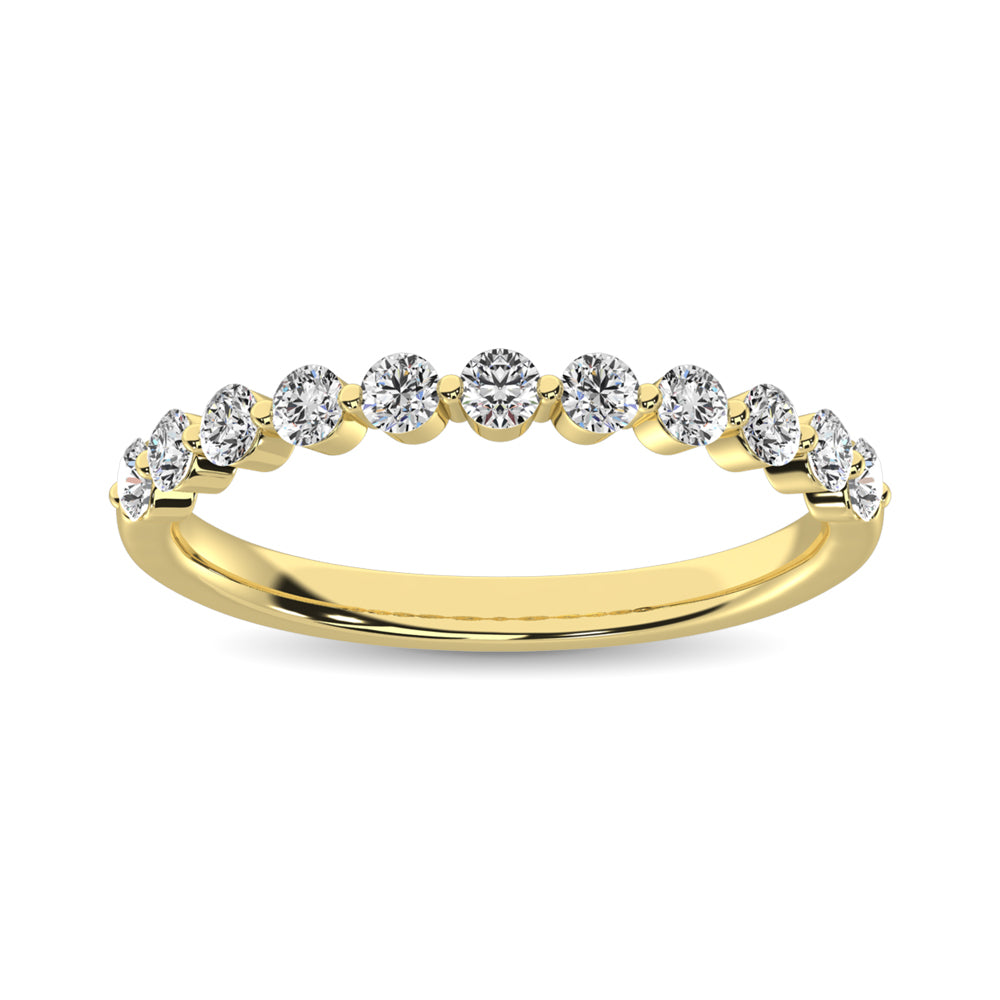 14K Yellow Gold Diamond 3/4 Carat Total Weight Stackable Band Ring for Women - Perfect for Weddings, Anniversaries & Everyday Elegance
