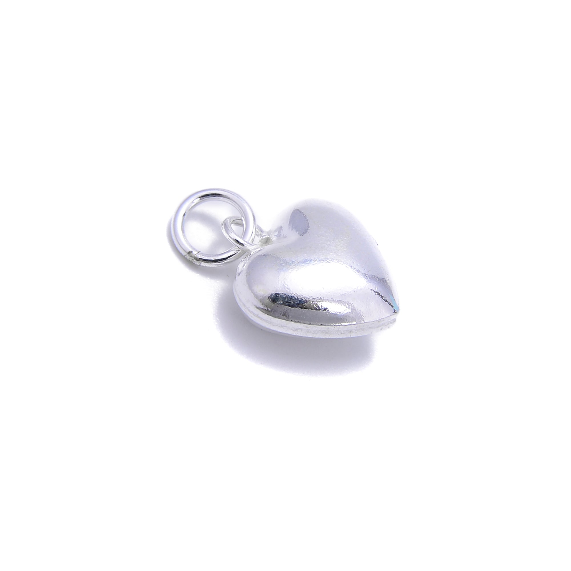 925 Sterling Silver Heart Pendant Charm - 10x11mm (2Pcs/Bag) - Perfect for Necklaces, Bracelets & DIY Jewelry Making