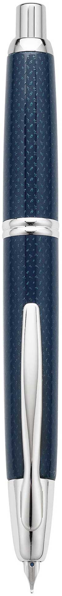 Pilot Capless Vanishing Point Fountain Pen - Blue Carbonesque Finish with 18K Rhodium-Plated EF Nib | Premium Writing Instrument for Professionals, Students & Gift Giving