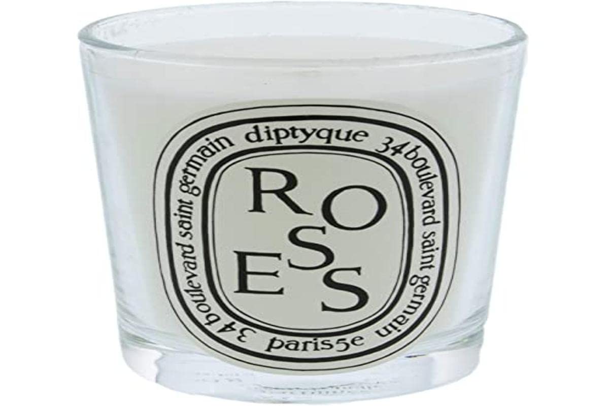 Diptyque Roses Scented Candle 6.5 oz - Luxury Home Fragrance for Relaxation & Romantic Ambiance - Perfect for Bedroom, Bathroom & Gift Giving