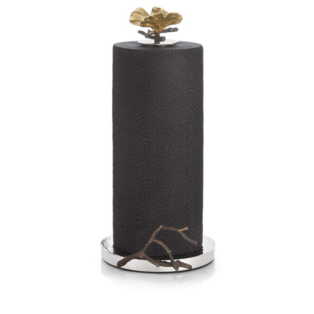 Elegant Butterfly Ginkgo Paper Towel Holder - Stainless Steel Bathroom & Kitchen Organizer - Perfect for Home, Office, and Restaurant Use