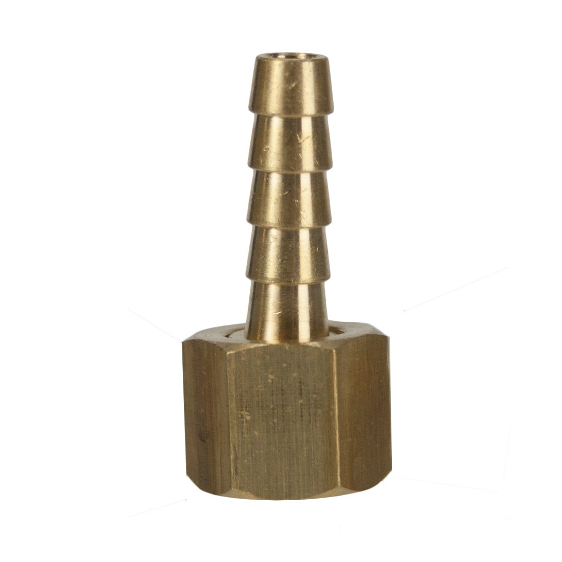 Brass Tucker Hose Insert with Female Swivel - Heavy Duty Garden & Irrigation Fitting for Watering Systems, Sprinklers, and Outdoor Use