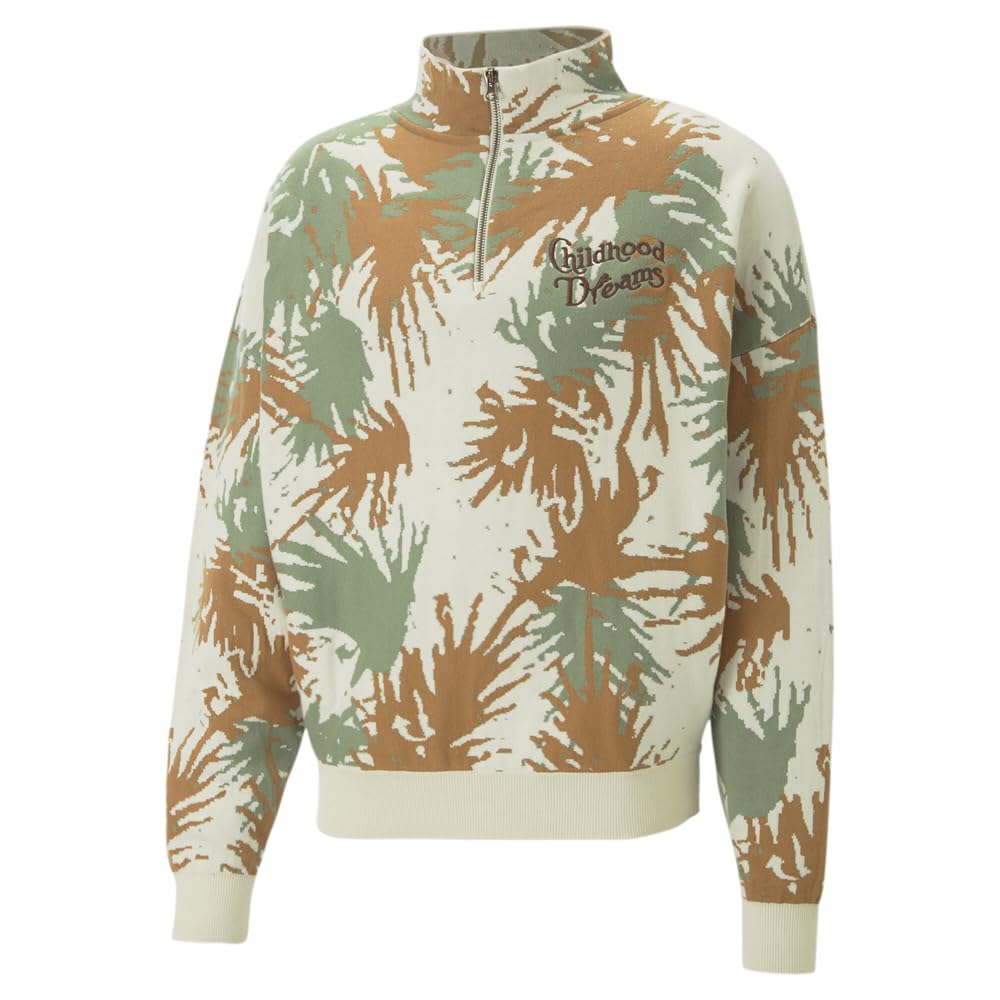 PUMA Men's X Childhood Dreams Pullover Hoodie - Soft Cotton Fleece Sweatshirt, Pristine White, Size Medium | Casual Streetwear for Everyday Comfort & Gym Wear