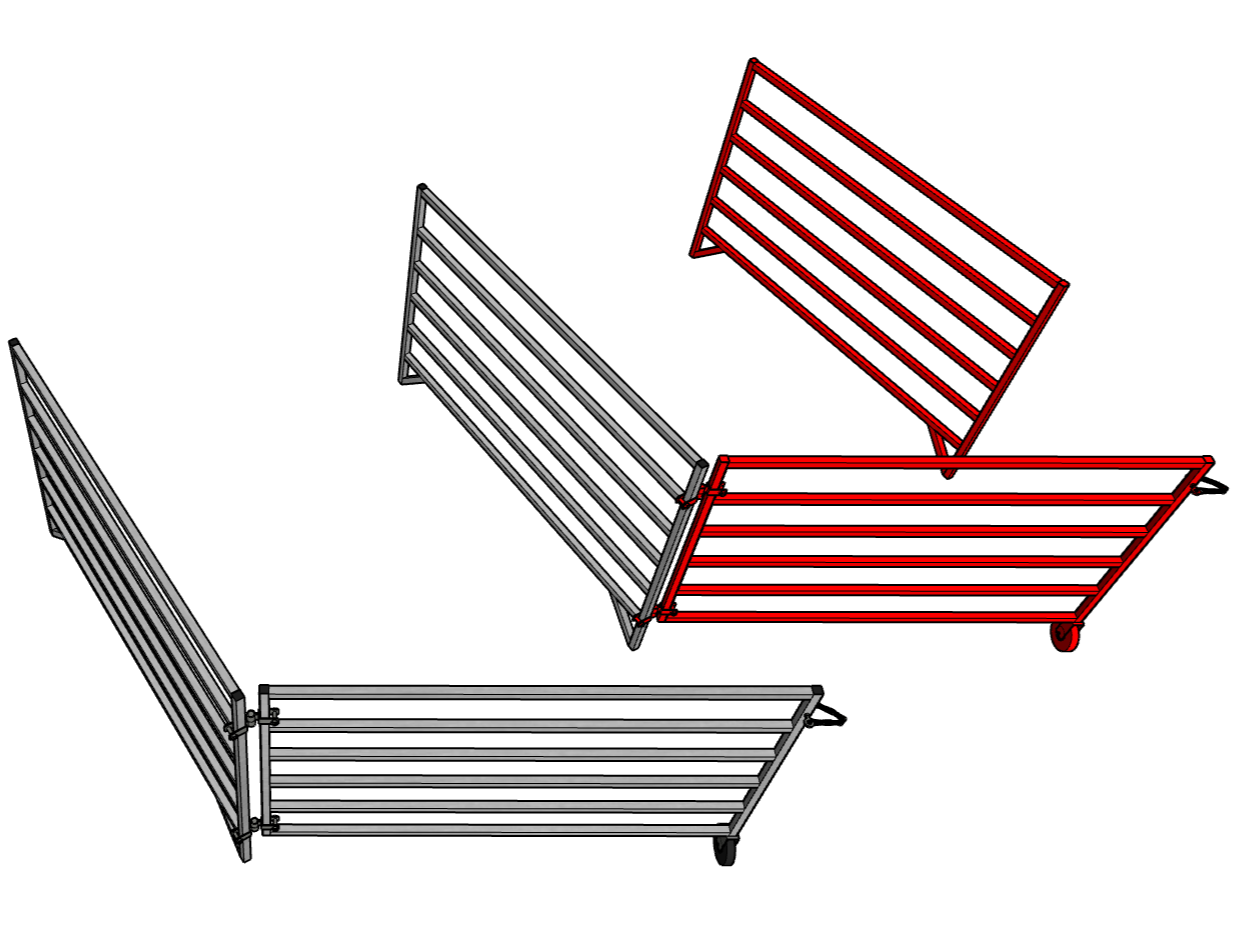 5 Ft x 5 Ft Aluminum Stall Kit - 6 Rail Wall Mounted Horse Stall Panel & Gate - Perfect for Barns, Stables & Indoor Riding Arenas