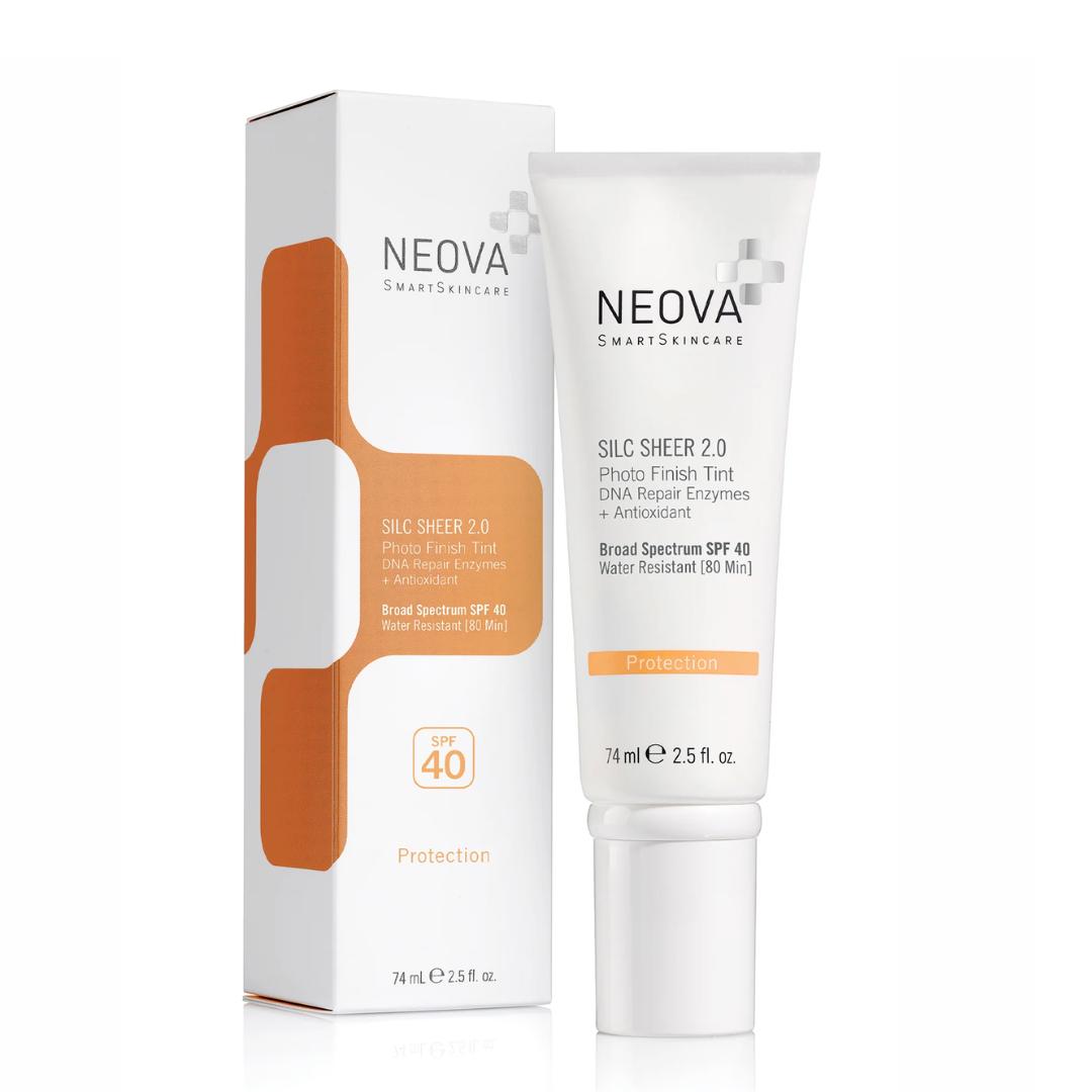 Neova SILC SHEER 2.0 Tinted Sunscreen SPF 40 - Lightweight Daily Moisturizer with Broad Spectrum Protection for Face & Body - Perfect for Outdoor Activities, Beach Days & Everyday Wear