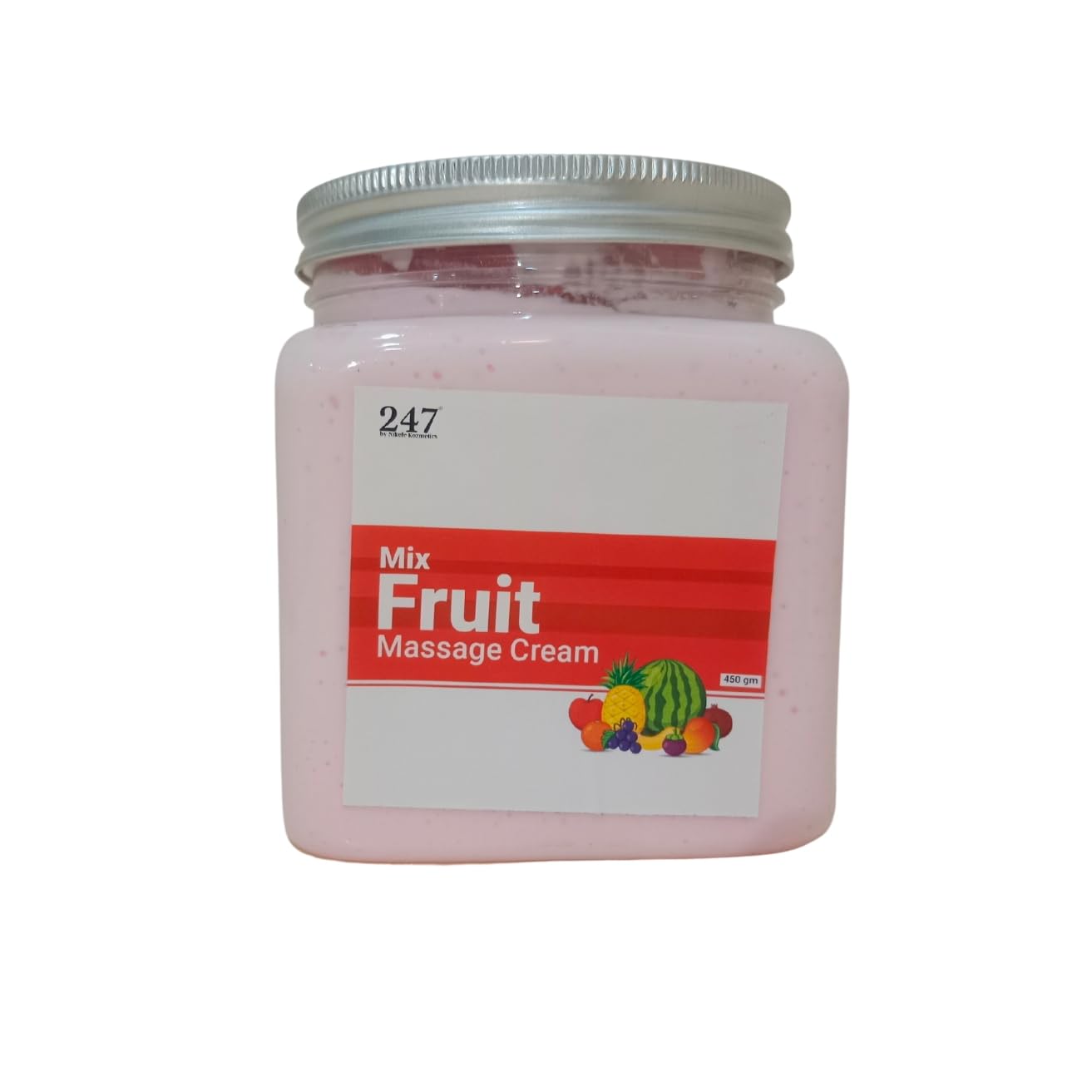 247 by Nikole Kozmetics Mix Fruit Massage Cream - Hydrating & Nourishing for Normal to Dry Skin - 450gm for Women & Men | Perfect for Daily Skincare Routine & Spa Treatments