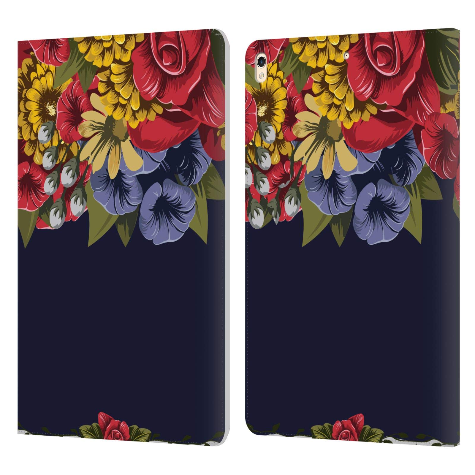 Official Frida Kahlo Blooms Red Florals Leather Book Wallet Case for Apple iPad Pro 10.5 (2017) - Perfect for Artists, Students & Professionals - Stylish Protection for Work, School & Travel