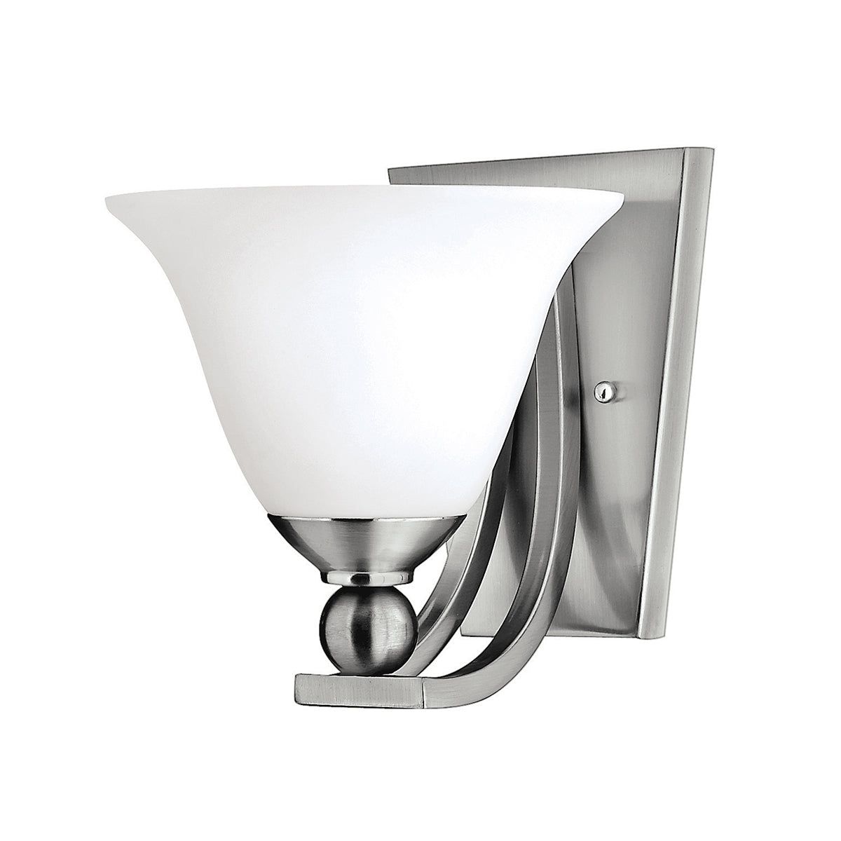Bolla 1Lt Wall Light with Brushed Nickel Finish - Modern Sconce for Bedroom, Hallway & Living Room Lighting