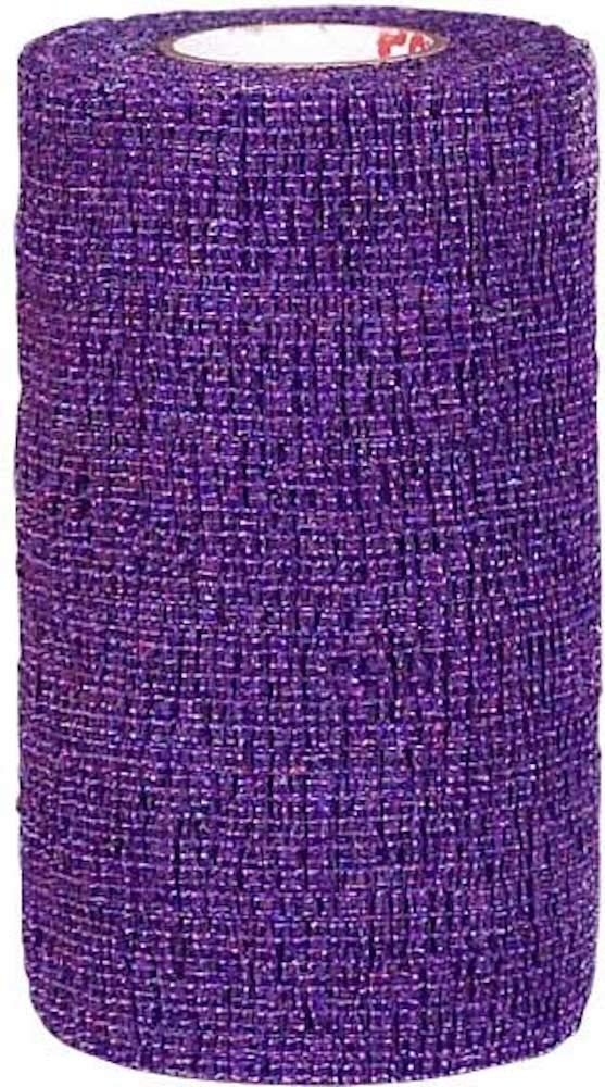 PowerFlex Self Adhesive Athletic Tape - Latex-Free Sports Wrap, 3 Inch Wide, 16 Rolls Bulk Pack (Purple) - Ideal for Wrist Support, Ankle Stabilization & Injury Prevention in Basketball, Running & Gym Workouts