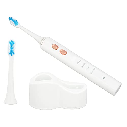 Electric Toothbrush for Adults - IPX7 Waterproof, Low Noise, 5 Cleaning Modes with Travel Case - Perfect for Home, Travel & Sensitive Teeth Care